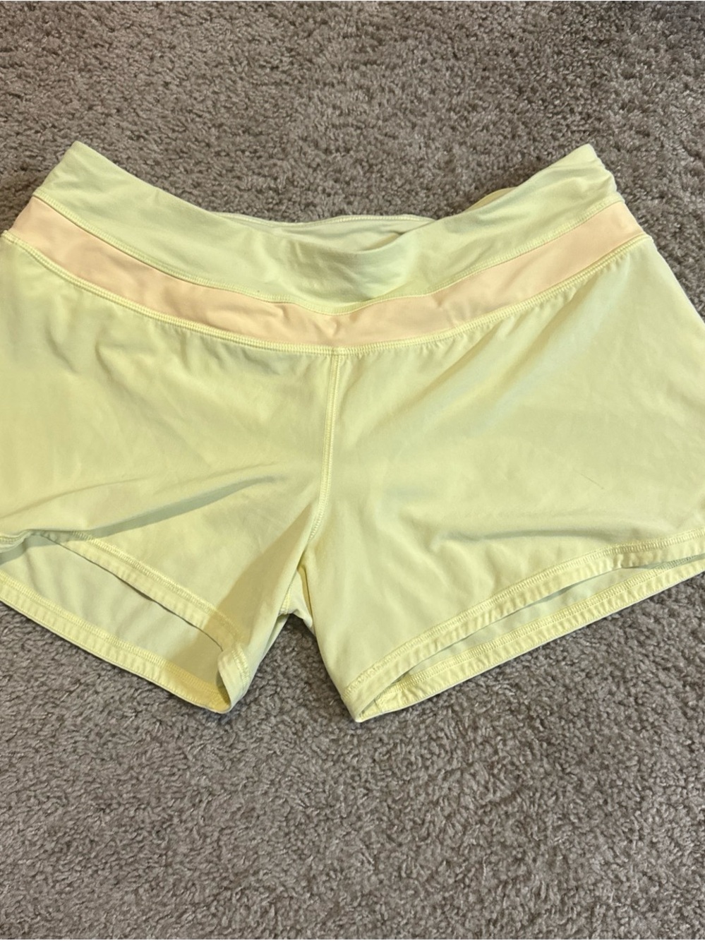 lululemon athletica Pale Yellow Women's Athletic Shorts